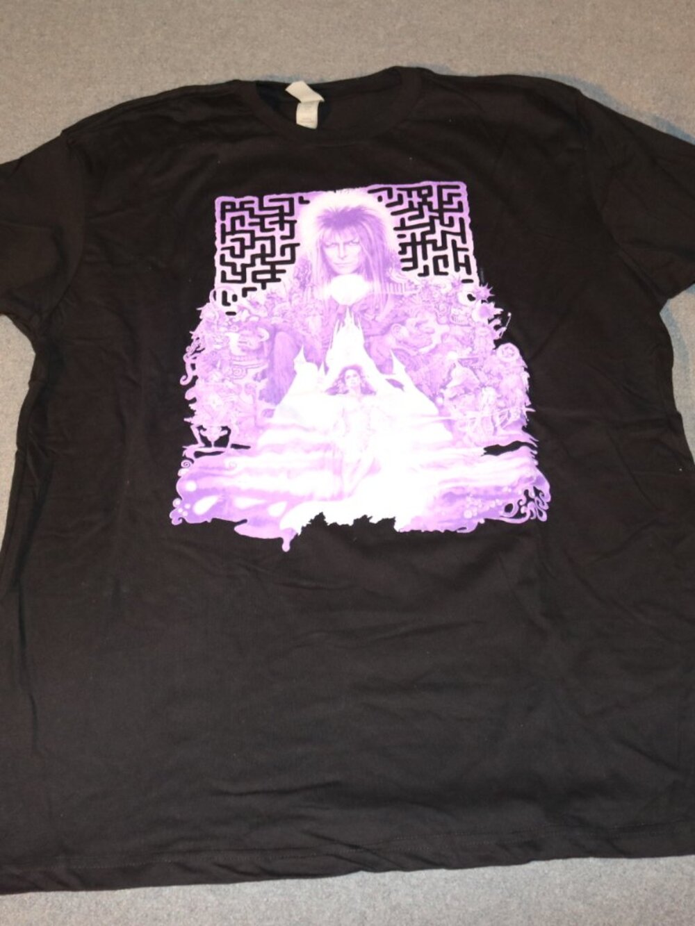 Labyrinth David Bowie T-shirt Mens XL Black Rock Me 2016 NWOT Jareth - Picture 2 of 6
